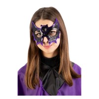 Maschera Pipistrello in Tessuto con Paillettes