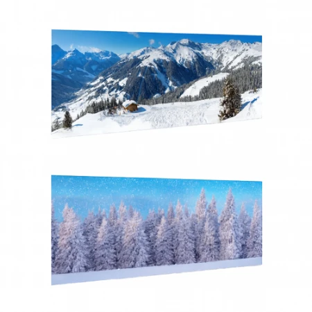 Immagine di My Village WINTERSPORT & FOREST Sfondo doppio per villaggi di Natale 98x33 cm