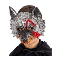 Maschera Lupo Insanguinato in Plastica Rigida