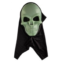 Maschera Scheletro G.I.D. con Cappuccio in Plastica Rigida