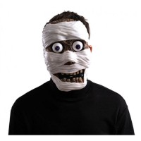 Maschera Mummia con Occhi Sporgenti  in Plastica Rigida