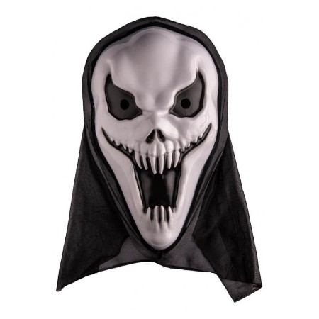 Maschera Fantasma con Cappuccio in Plastica