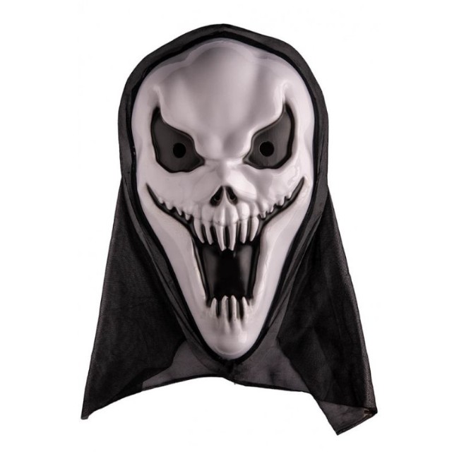 Maschera Fantasma con Cappuccio in Plastica
