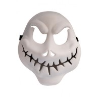 Maschera Fantasma con Bocca Cucita in Plastica Rigida