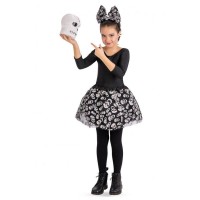 Set Scheletrina per Bambini con Gonna e Cerchietto
