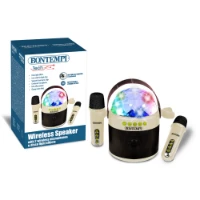 Mini Amplificatore Wireless con 2 Microfoni Wireless e Luci RGB