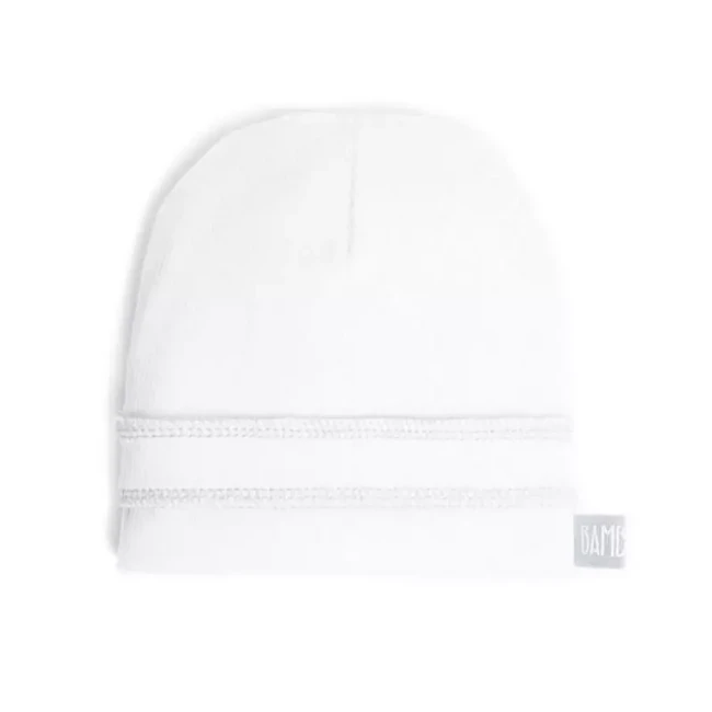 Immagine di Bamboom Cappellino Neonato in Bambù Organico - White