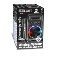 Wireless Speaker con Microfono e Luci RGB