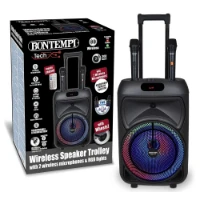 Trolley Amplificatore Wireless con 2 Microfono Wireless