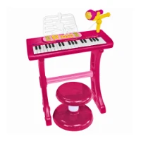 Set Tastiera Elettronica a 37 Tasti con Microfono, Gambe e Sgabello
