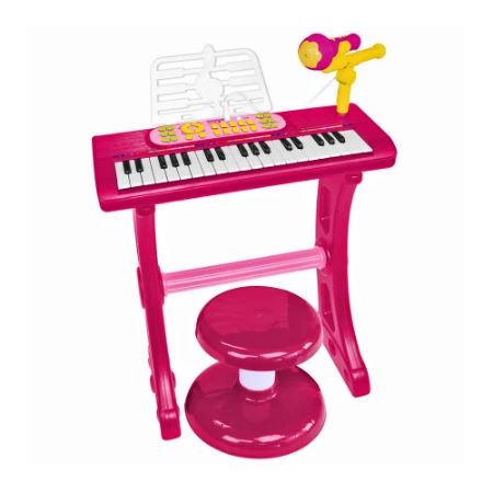 Set Tastiera Elettronica a 37 Tasti con Microfono, Gambe e Sgabello