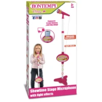 Microfono da Palcoscenico con Connessione Mp3, Effetti Luminosi e Vano Porta Smartphone