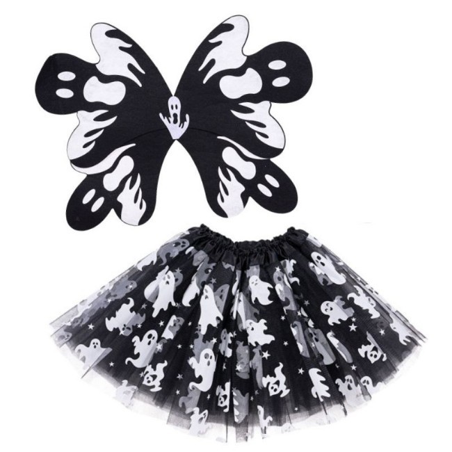 Set Fantasmino per Bambini con Gonna e Ali 41 x 55 cm