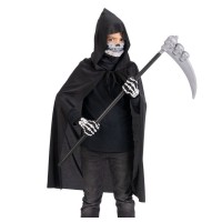 Set Scheletro per Bambini - Mantello, Maschera, Guanti e Falce