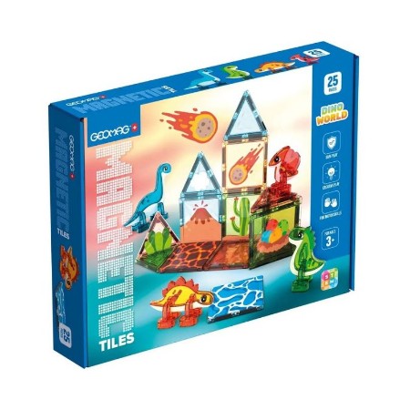 Geomag Magnetic Tiles Dino World 25 Pezzi