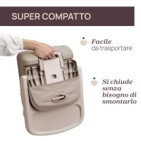 Immagine di Chicco Bento Rialzo Sedia Pieghevole ad Altezza Regolabile e con Vassoio Rimovibile 6-36 Mesi