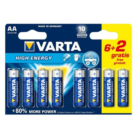 Varta Stilo High Energy AA 6+2