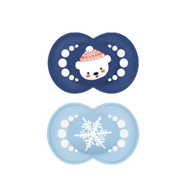 Immagine di Mam Original Natale Set 2 Ciucci Ortodontico con Tettarella Simmetrica 16 Mesi - Edizione Limitata