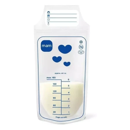 Immagine di Mam Milk Bag Sacchetti per Latte Materno, Bustine Monouso Congelabili con Zip - 25 pezzi