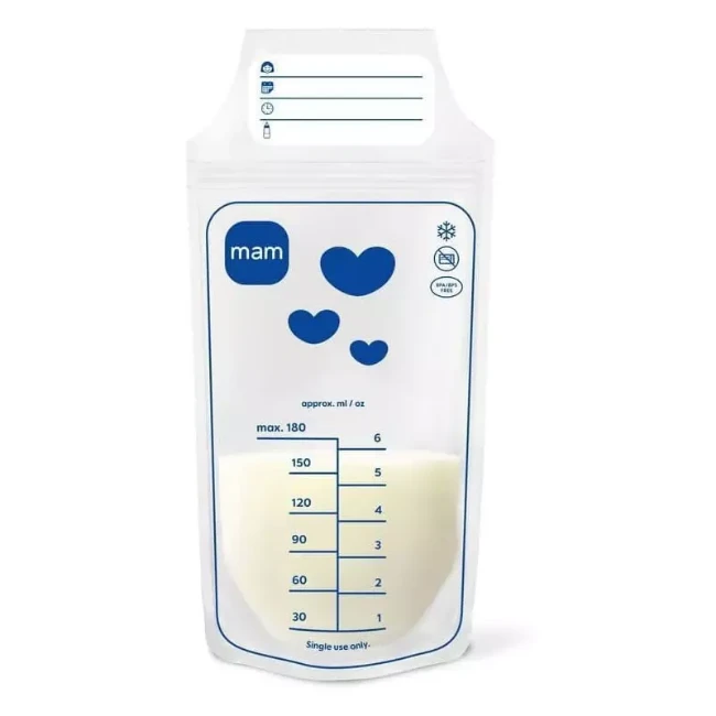 Immagine di Mam Milk Bag Sacchetti per Latte Materno, Bustine Monouso Congelabili con Zip - 25 pezzi