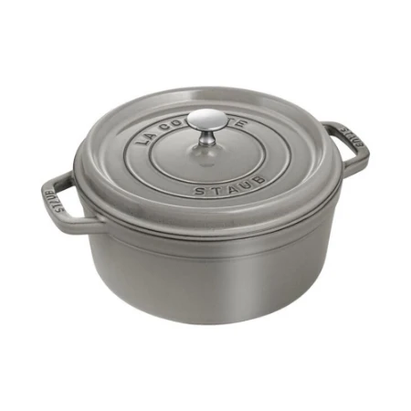 Staub Cocotte Rotonda in Ghisa con Coperchio - Grigio Grafite