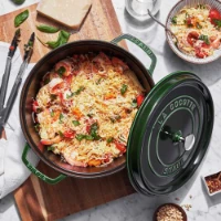 Staub Cocotte Rotonda in Ghisa con Coperchio - Verde Basilico