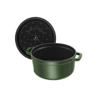 Staub Cocotte Rotonda in Ghisa con Coperchio - Verde Basilico