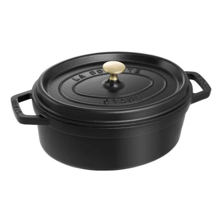 Staub Cocotte Ovale in Ghisa con Coperchio - Nero