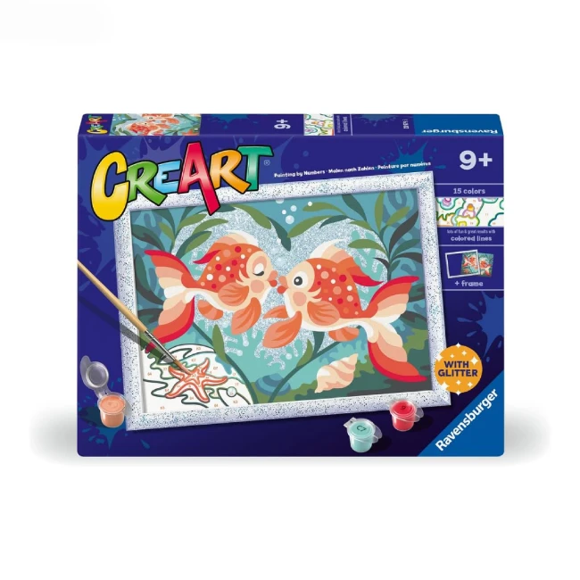 Ravensburger - CreArt D Series Classic: Pecorelle schilderset op nummer, bevat een voorgedrukte plaat, kwast, kleuren en accessoires, creatief spel voor jongens en meisjes van 9 jaar