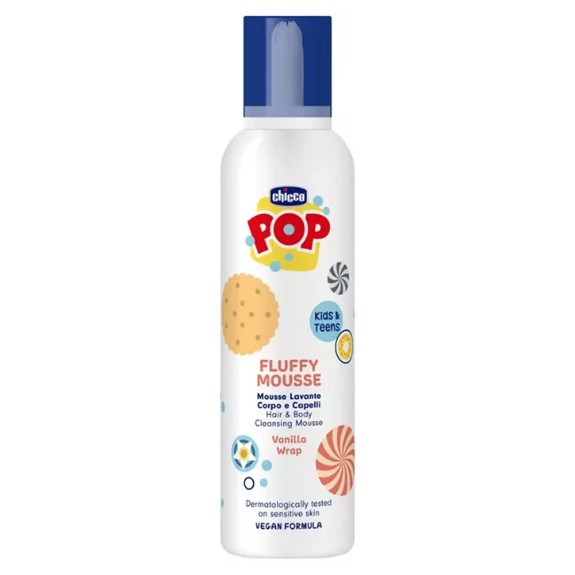 Immagine di Chicco Pop Fluffy Mousse Lavante 2in1 Corpo e Capelli alla Vaniglia - 200ml