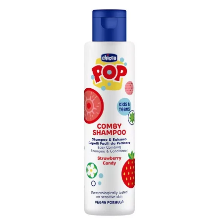 Immagine di Chicco Pop Comby Shampoo e Balsamo 2in1 Strawberry Candy 3y+ - 250 ml