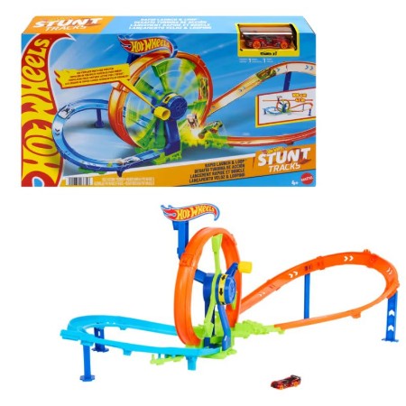 Hot Wheels Action Pista Loop Rotante Playset con Macchinina Die-Cast in Scala 1:64