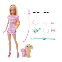 Barbie Twinning Looks, Bambola con Cucciolo a Passeggio