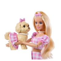Barbie Twinning Looks, Bambola con Cucciolo a Passeggio