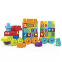MEGA BLOKS – Impara con il Treno: Playset educativo conblocco lettere A–Z