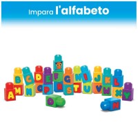 MEGA BLOKS – Impara con il Treno: Playset educativo conblocco lettere A–Z