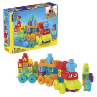 MEGA BLOKS – Impara con il Treno: Playset educativo conblocco lettere A–Z