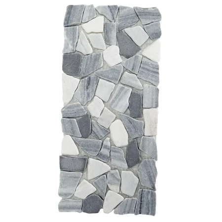 My Village Tappetino Pietra Grigio/Bianco per Villaggio Natalizio e Presepe 30x14cm (MYD62)