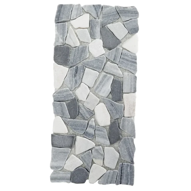 My Village Tappetino Pietra Grigio/Bianco per Villaggio Natalizio e Presepe 30x14cm (MYD62)