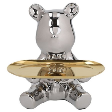 Andrea Fontebasso Orso Svuotatasche Argento e Oro 19 cm