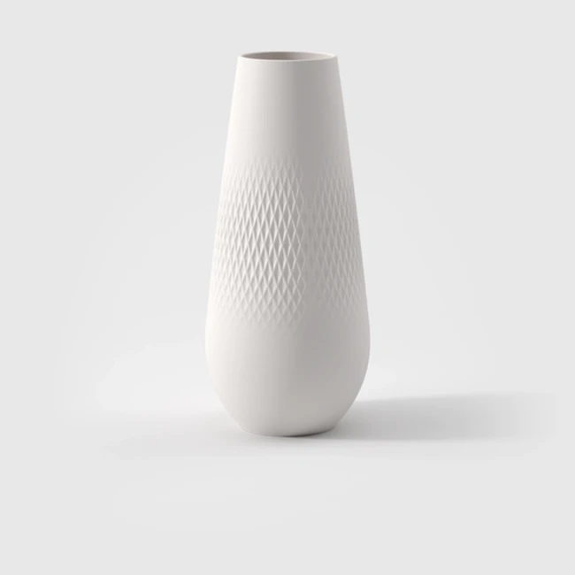 Villeroy & Boch Manufacture Collier Blanc Vaso Carré Alto