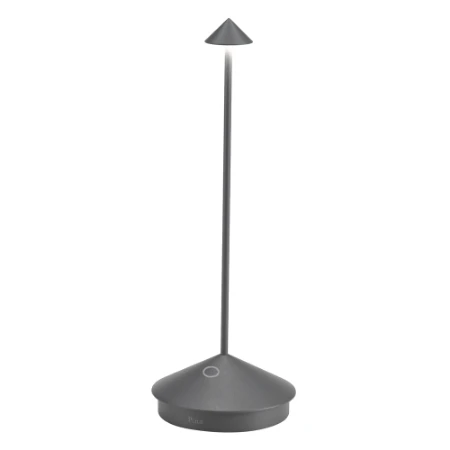 Immagine di Zafferano Pina Lampada da Tavolo Ricaricabile Grigio Scuro