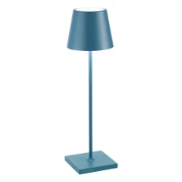 Immagine di Zafferano Poldina Pro Lampada da Tavolo Ricaricabile Blu Avio