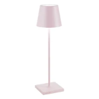 Immagine di Zafferano Poldina Pro Lampada da Tavolo Ricaricabile Rosa