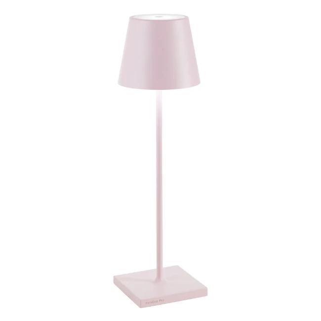Immagine di Zafferano Poldina Pro Lampada da Tavolo Ricaricabile Rosa