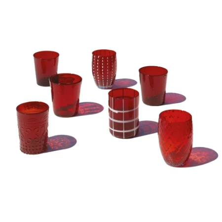 Immagine di Zafferano Melting Pot Set da 6 Bicchieri Rosso