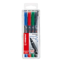 Immagine di Marcatore per Superfici Lisce STABILO OHPen Universal Permanente F – Astuccio da 4 Colori