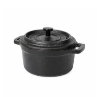 Immagine di Casseruola in Ghisa con Coperchio Nera