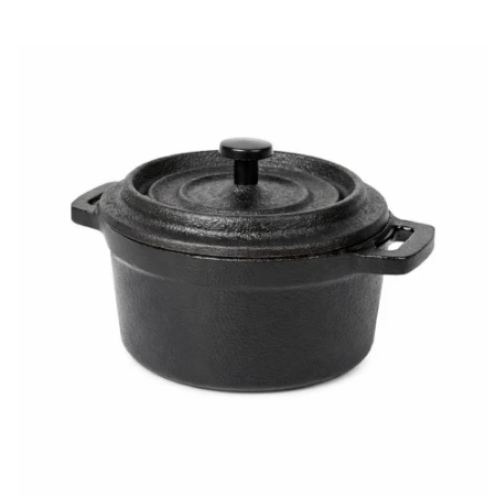 Immagine di Casseruola in Ghisa con Coperchio Nera