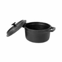 Immagine di Casseruola in Ghisa con Coperchio Nera